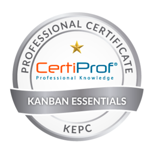 Imagem da badge referente à certificação Kanban Essentials Professional da Certiprof