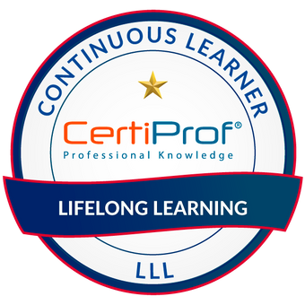 Imagem da badge de reconhecimento em Lifelong Learning da Certiprof